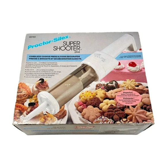 Proctor Silex Super Shooter Cookie Press Cordless Complete Vintage - Picture 2 of 10